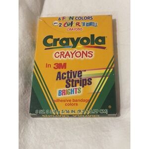 Vtg Crayola Crayons 3M Active Strips Brights 8 Count Color N'‎ Smell Used 1997
